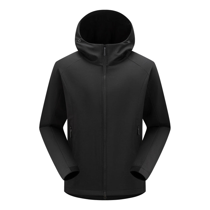 Herr Softshell Frilufts Jacka med Huva, Vindtät Membran och Ergonomisk Skärning