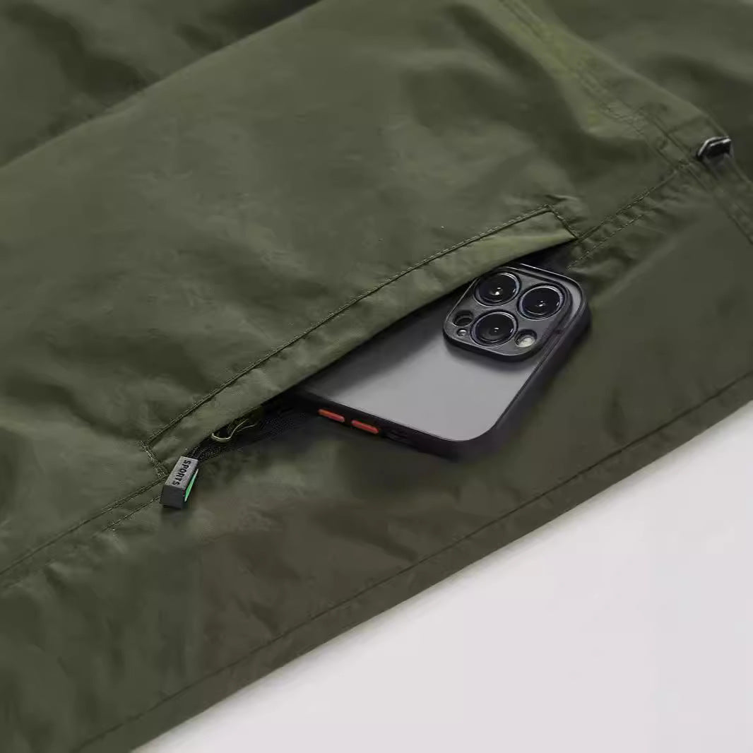 Herr Lätt Utility Väst med Mesh Foder, Dragkedja och Hög Ståkrage