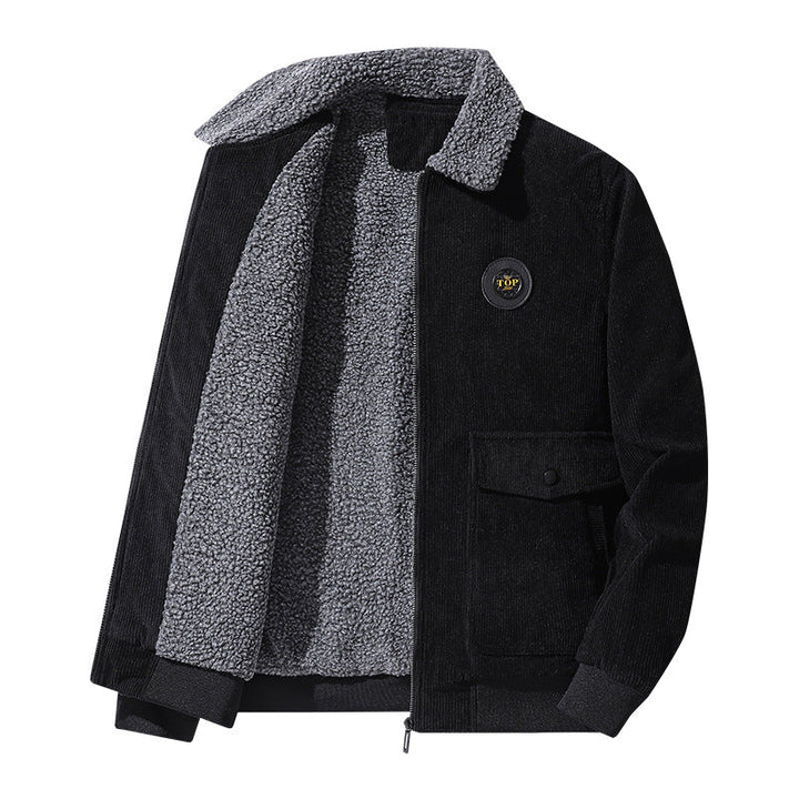 Herr Stilren Fleece Jacka med Teddyfoder