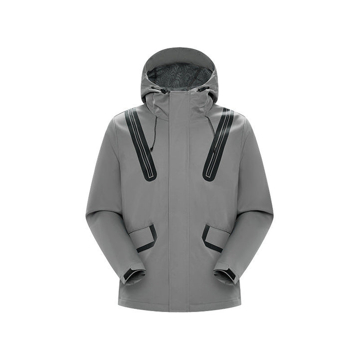 Herr Teknisk Softshell Parkas med Huva, Taped Sömmar och Coated Inlägg