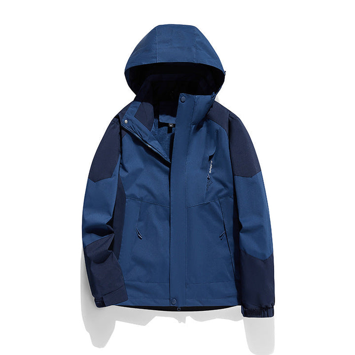 Dam två-layer softshell utomhusjacka med removable fleece inner layer och huva