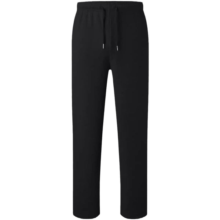 Herr Nan Avslappnad-Passform Mjukisbyxor med Straight Leg Fleece Foder och Elastic Dragsko Waistband