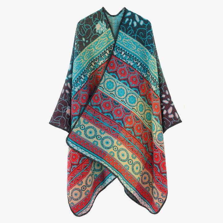 Dam Jacquard kimono Wrap i Ornament Patchwork stil