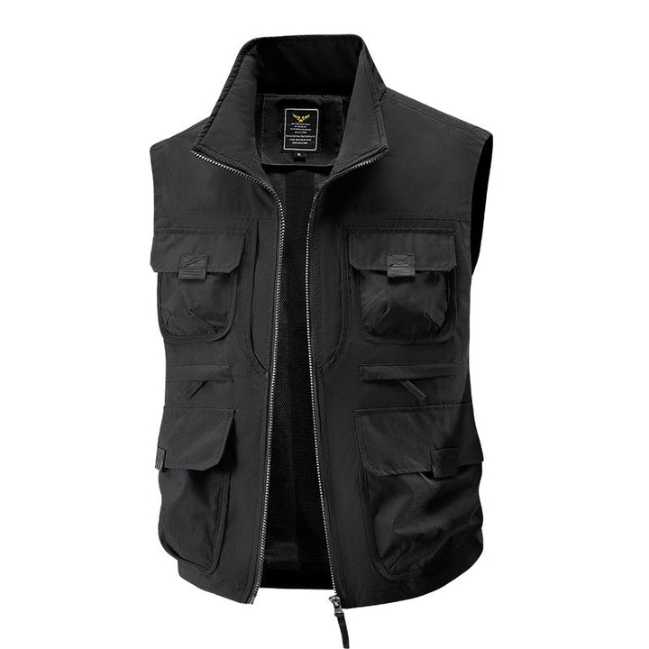 Herr Tactical Multifunctional Väst med Numerous Multipurpose Fickor, Lätt Ripstop och Mesh Foder