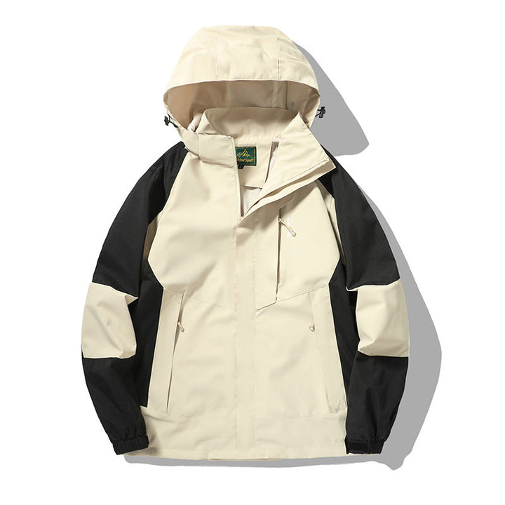 Herr Nano Wind och Water-Resistant Outdoor Luvtröja Jacka med Ventilation Mesh, Adjustable Huva och Concealed Fram Lock