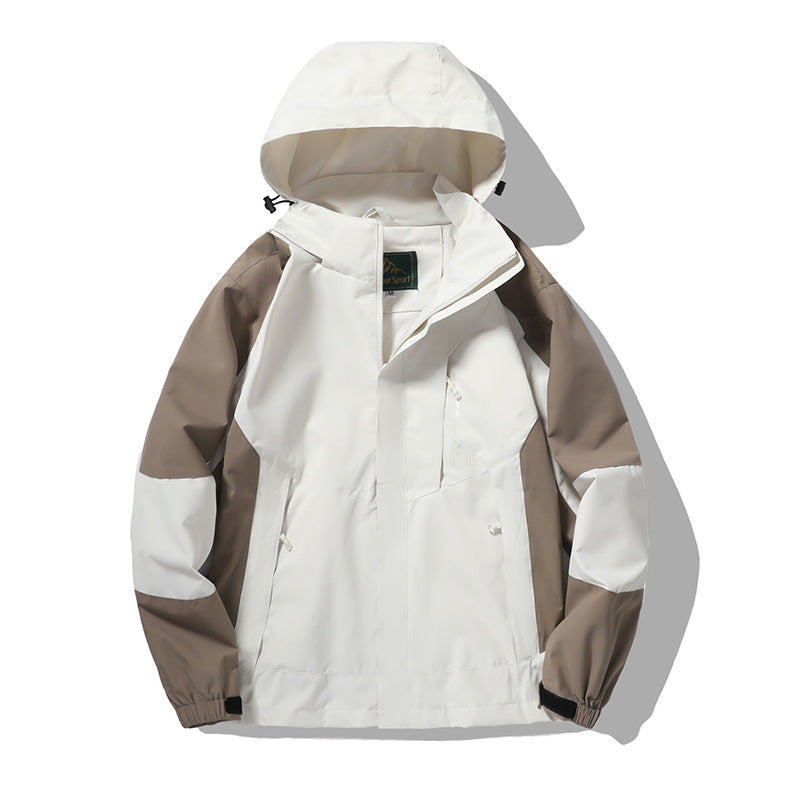 Herr Nano Wind och Water-Resistant Outdoor Luvtröja Jacka med Ventilation Mesh, Adjustable Huva och Concealed Fram Lock