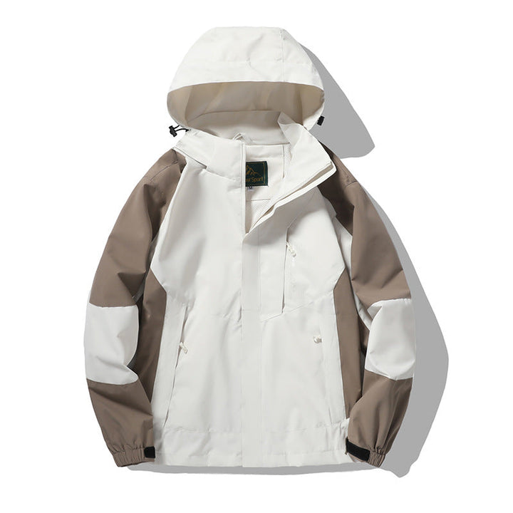 Herr Nano Wind och Water-Resistant Outdoor Luvtröja Jacka med Ventilation Mesh, Adjustable Huva och Concealed Fram Lock