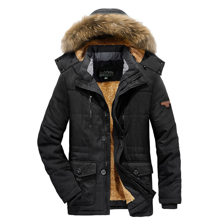 Herr Urban Quiltad Parka med Varm Teddyfoder och Utility Fickor