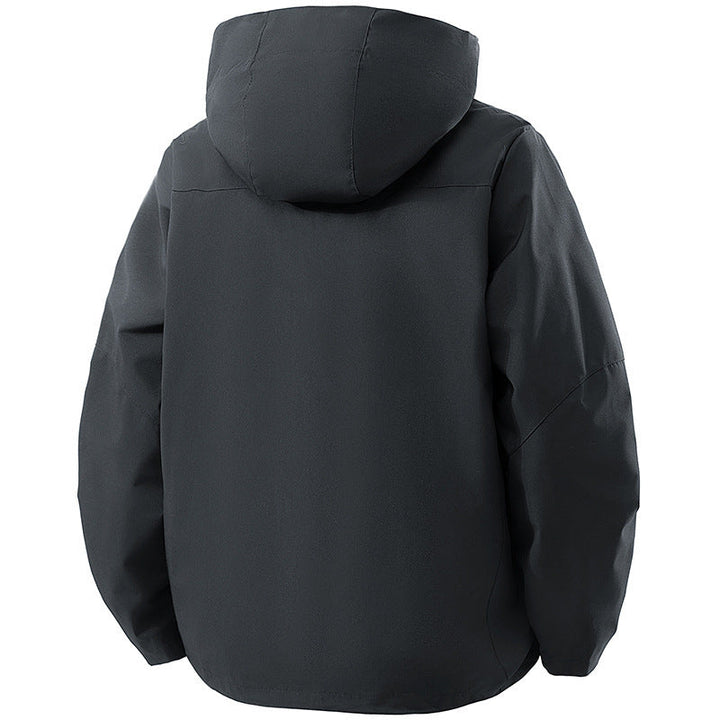 Herr teknisk softshell utomhusjacka med huva vatten- och vindtät membran sealed dragkedjas