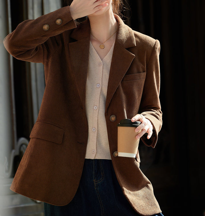 Dam stilren cord blazer