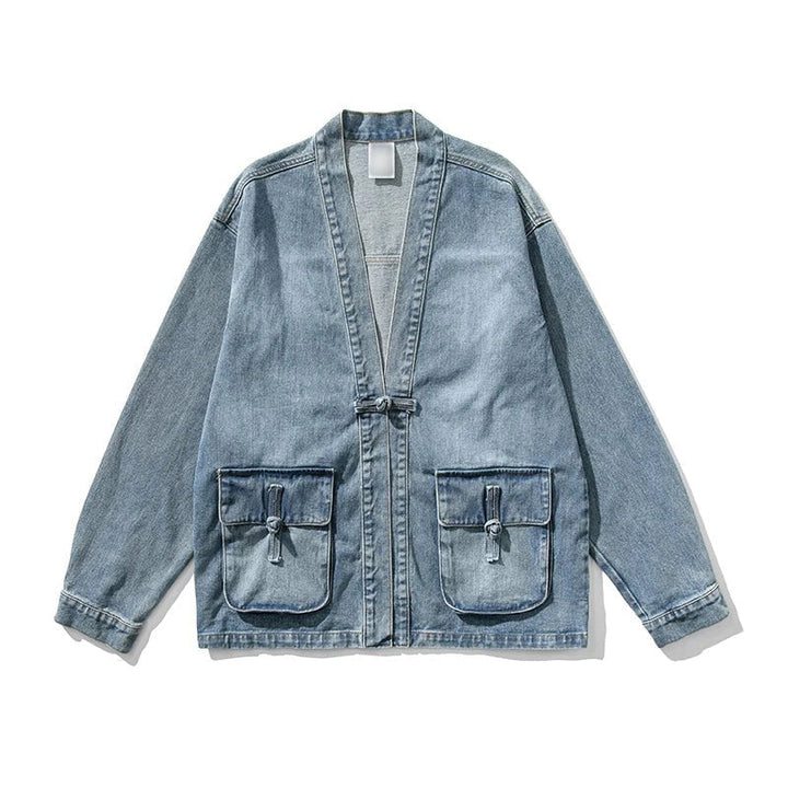 Dam Fashion jeansjacka med fickor