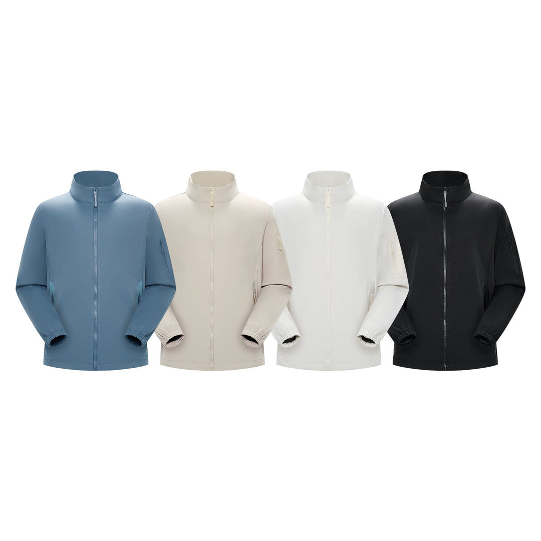 Unisex Lätt Softshelljacka med Stå Krage, Full-Length Dragkedja och Arm Ficka