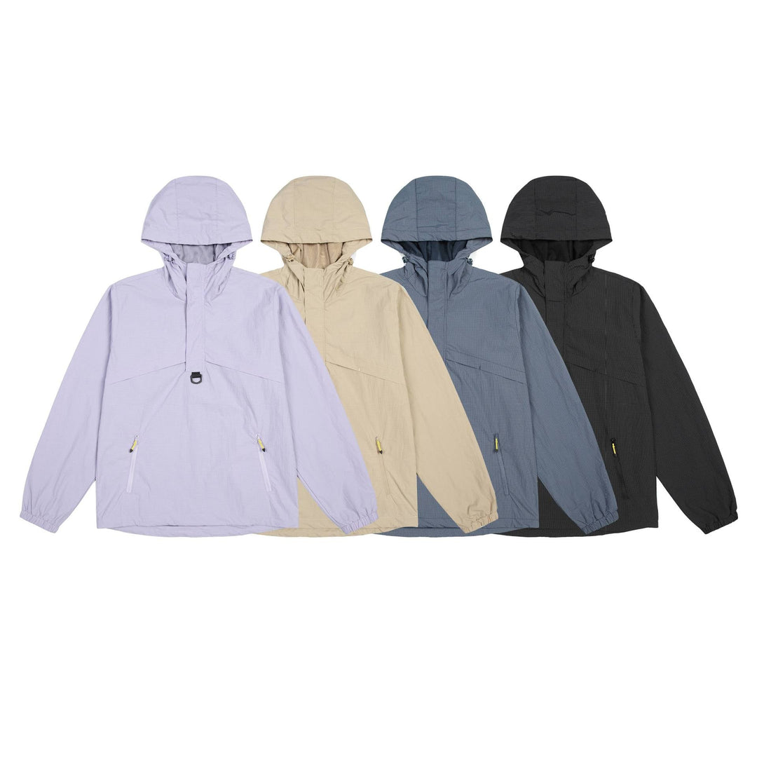 Herr urban vattenavvisande anorak pullover med huva och front fickor