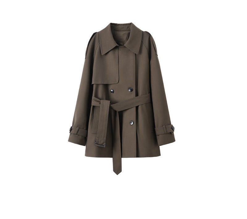 Dam modern trenchcoat med skräddad skärning
