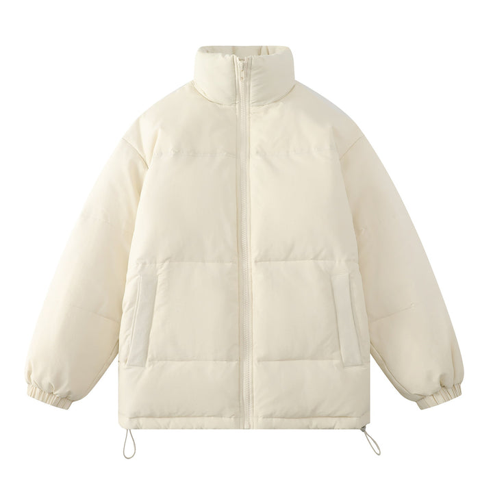 Unisex Oversize Vadderad Jacka med Hög Krage och Drawstring