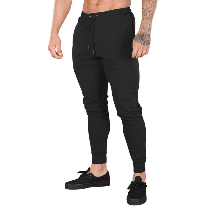 Herr Smal-Tapered Sweat Jogger med Elastic Tunnel Dragsko Waistband &amp; Ribbad Ankle Muddar