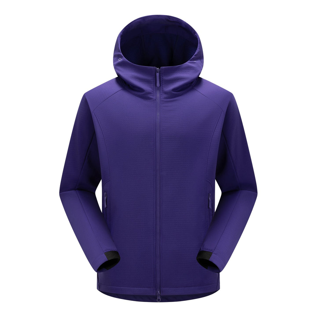 Herr Softshell Frilufts Jacka med Huva, Vindtät Membran och Ergonomisk Skärning