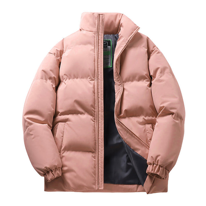 Unisex quiltad vinter dunjacka med high ståkrage och elastiska muddar