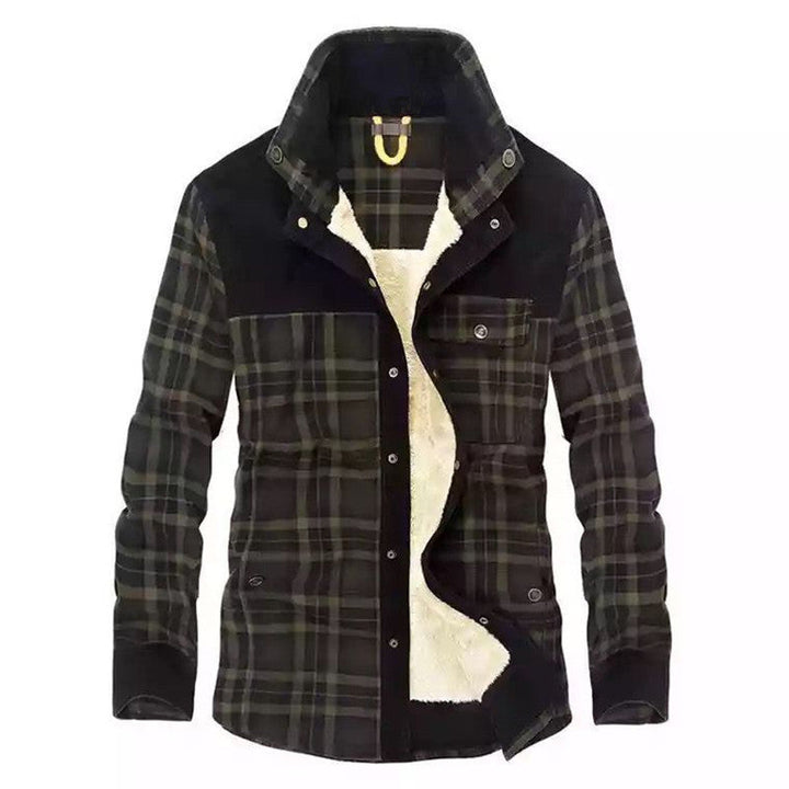 Herr Fleece Fodrad Flanell Jacka