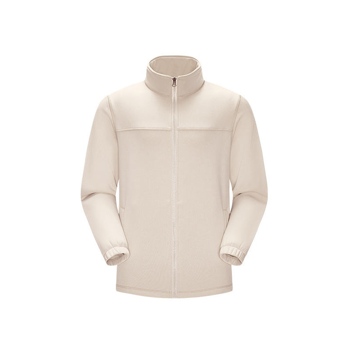 Herr Thermo-Fleece-Softshell Jacka med Ståkrage, Dragkedja Framper och Elastiska Muddar