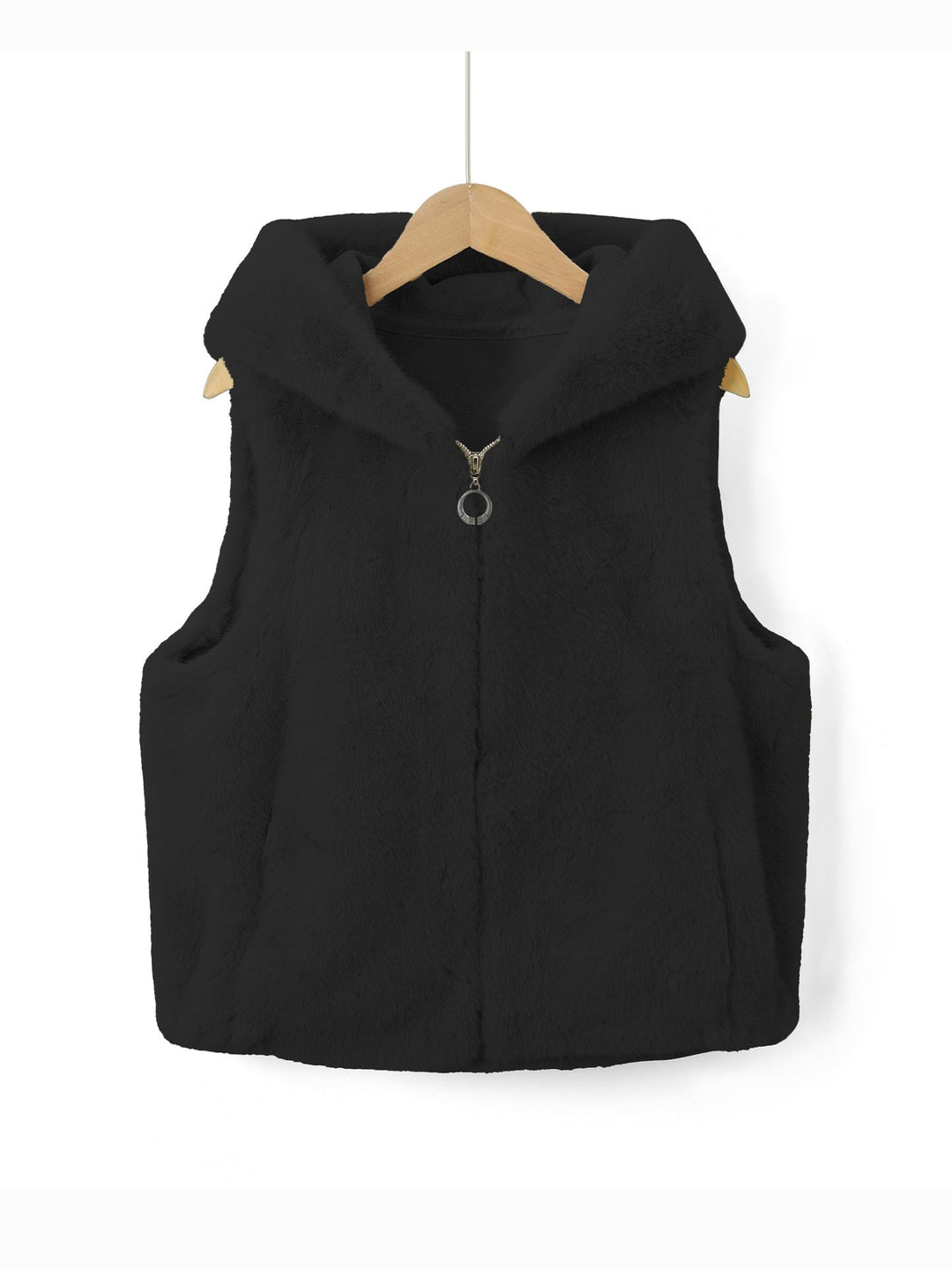 Dam Fleece Väst med Huva