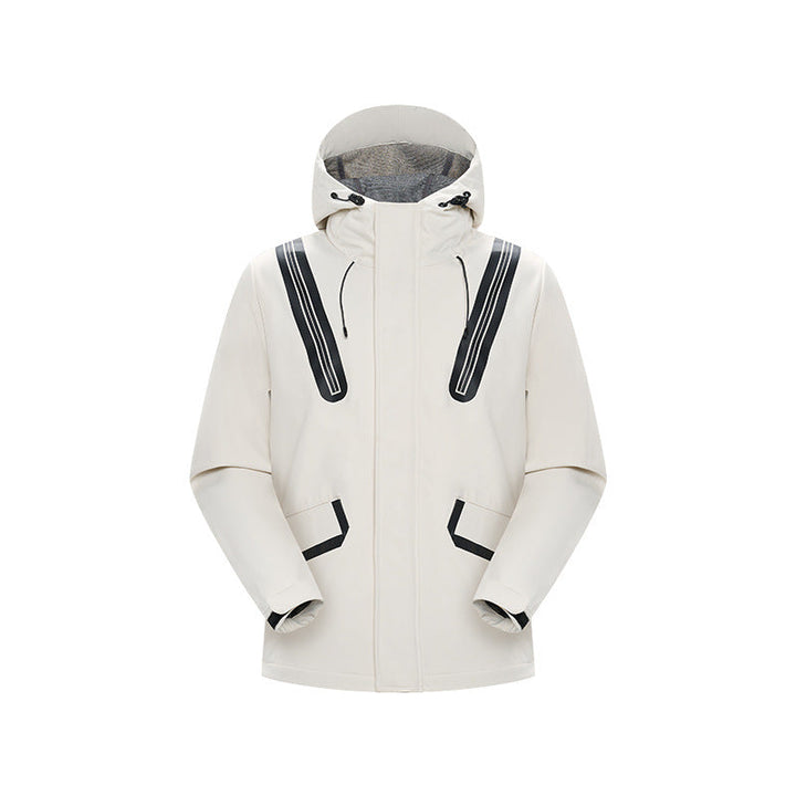 Herr Teknisk Softshell Parkas med Huva, Taped Sömmar och Coated Inlägg