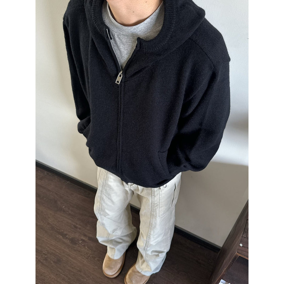 Herr Modern med Huva Cardigan