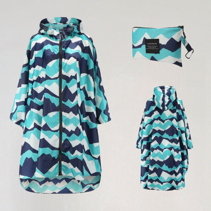 Dam Foldable Regnjacka med Huva och Vattentät Fabric