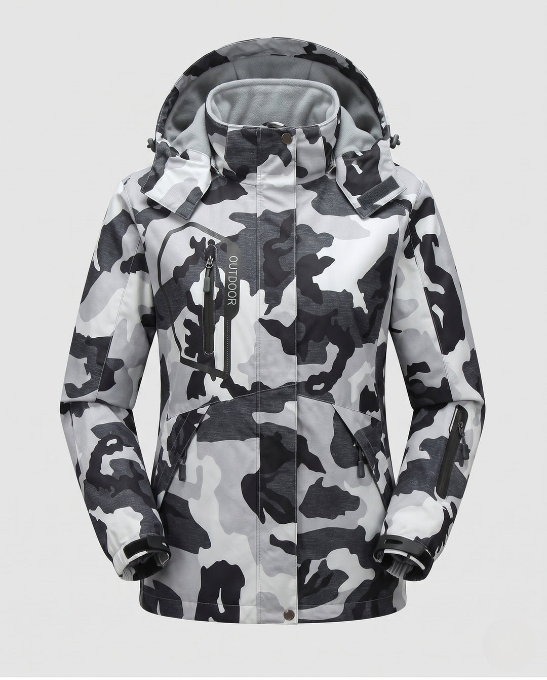 Dam 3-i-1 Outdoor Jacka med Removable Fleece Inner Jacka och Multifunctional Fickor