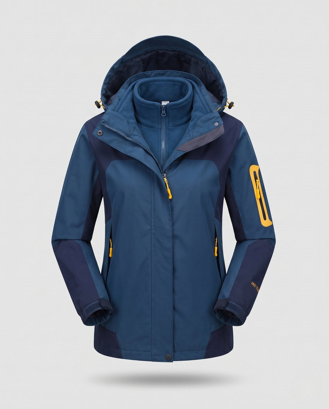 Dam Two-Piece Outdoor Jacka med Removable Fleece Inner Jacka, Wind och Water-Repellent Softshell Outer Layer och Huva