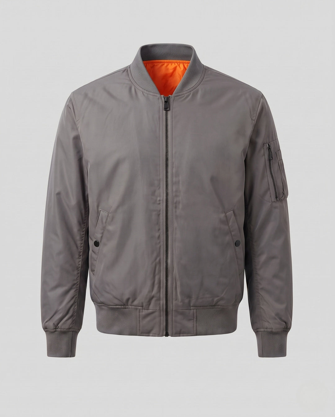 Herr nylon bomberjacka i aviator stil med quiltad termo foder och ärm funktion ficka