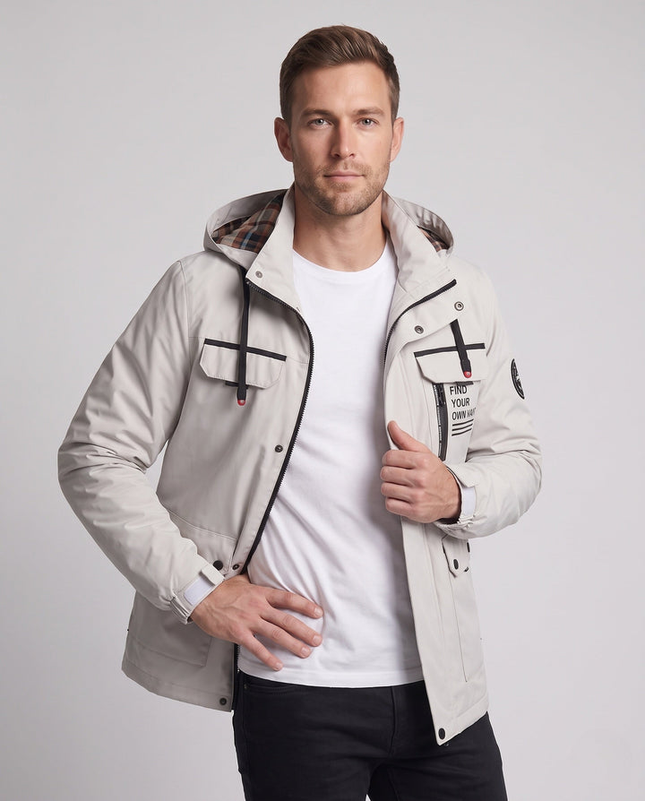 Herr Thermo-Field parka med Fusk Päls Huva och värming Teddy fleecefoder