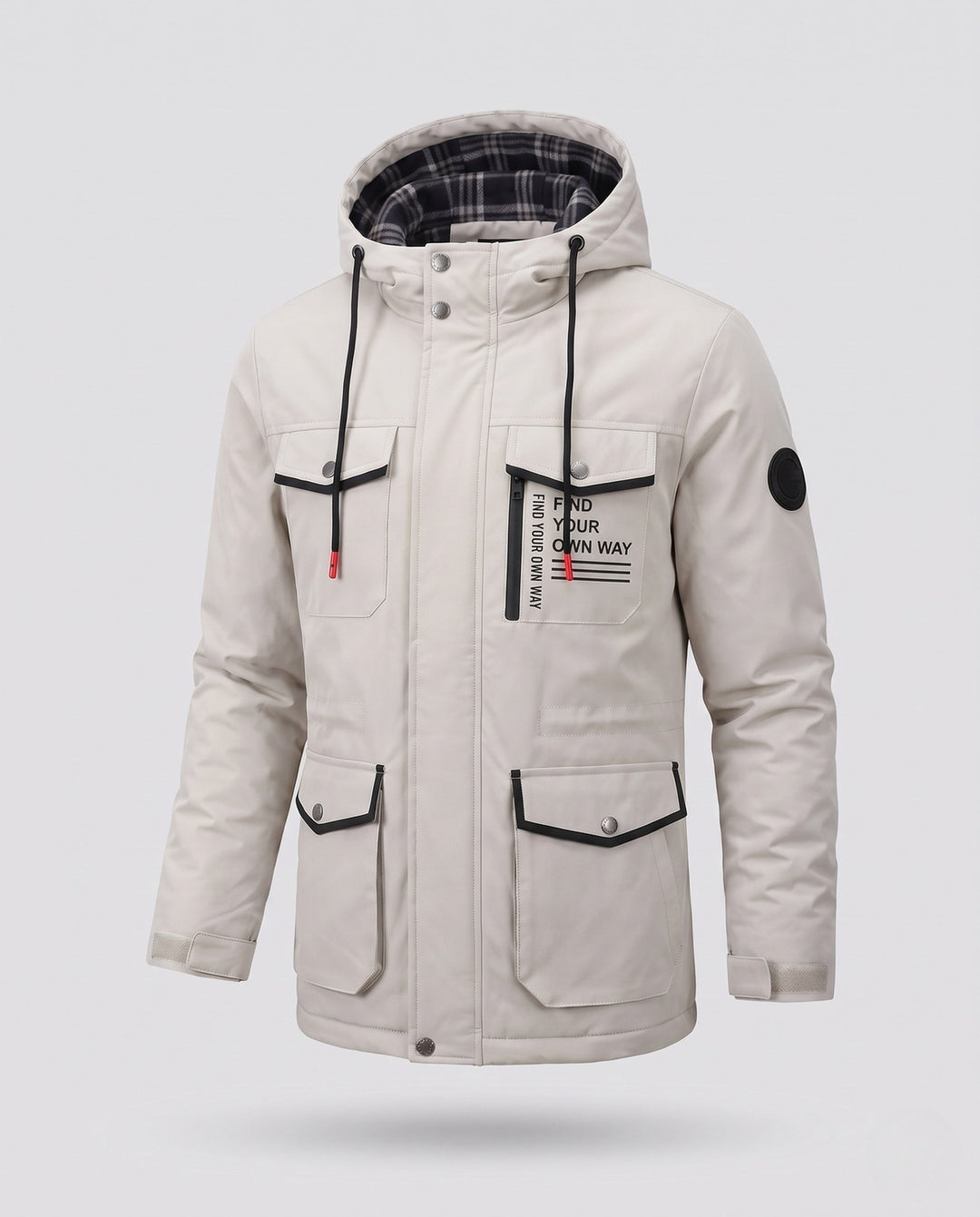 Herr Thermo-Field parka med Fusk Päls Huva och värming Teddy fleecefoder