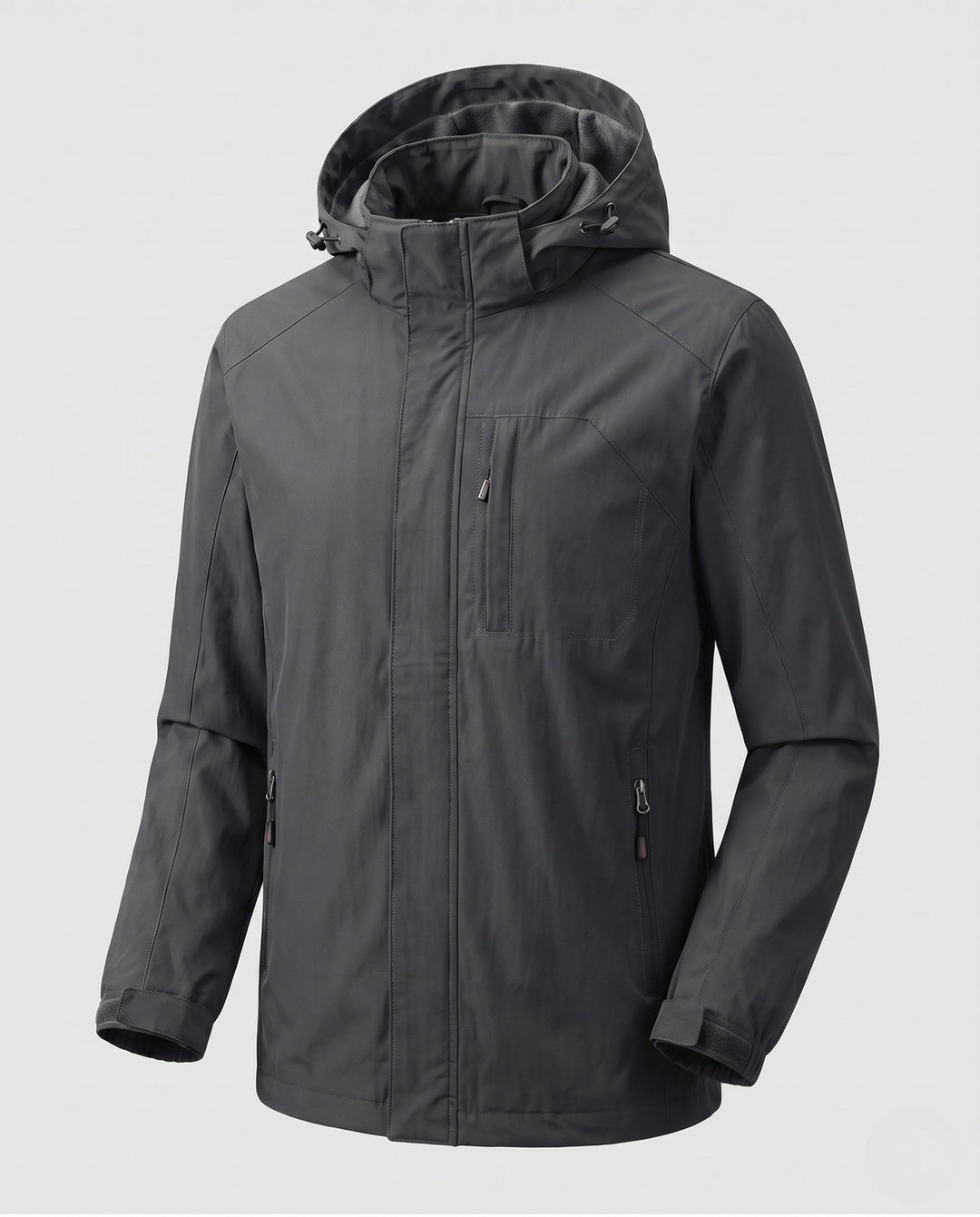 Herr vind- och vattenavvisande termo hoodie med termo fleecefoder