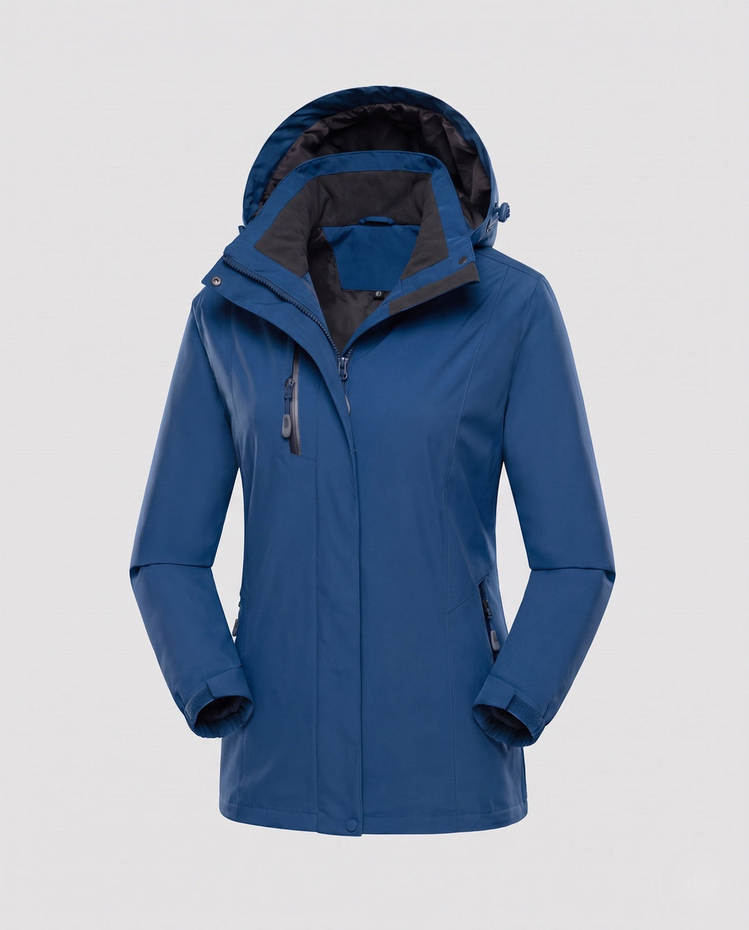 Dam Softshell Parka med Removable Fleece Väst, Vindtät och Andningsbar