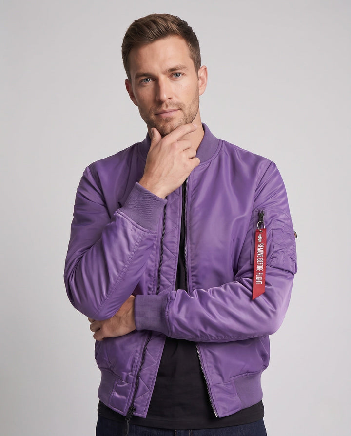 Herr lätt nylon Bomber med Funktion ärm Ficka och Contrasting Invändig Foder