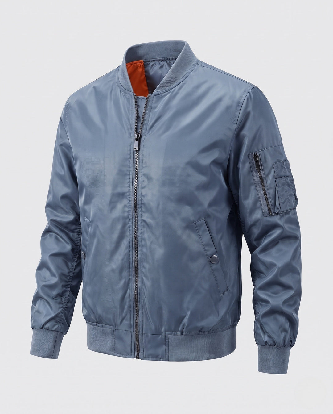 Herr lätt nylon Bomber med Funktion ärm Ficka och Contrasting Invändig Foder