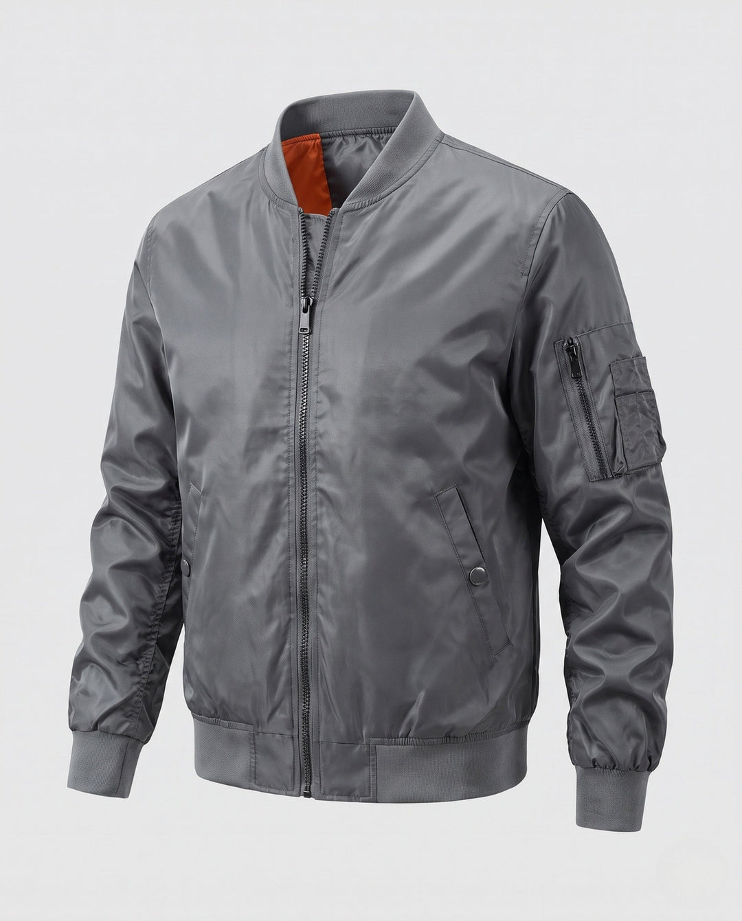 Herr lätt nylon Bomber med Funktion ärm Ficka och Contrasting Invändig Foder