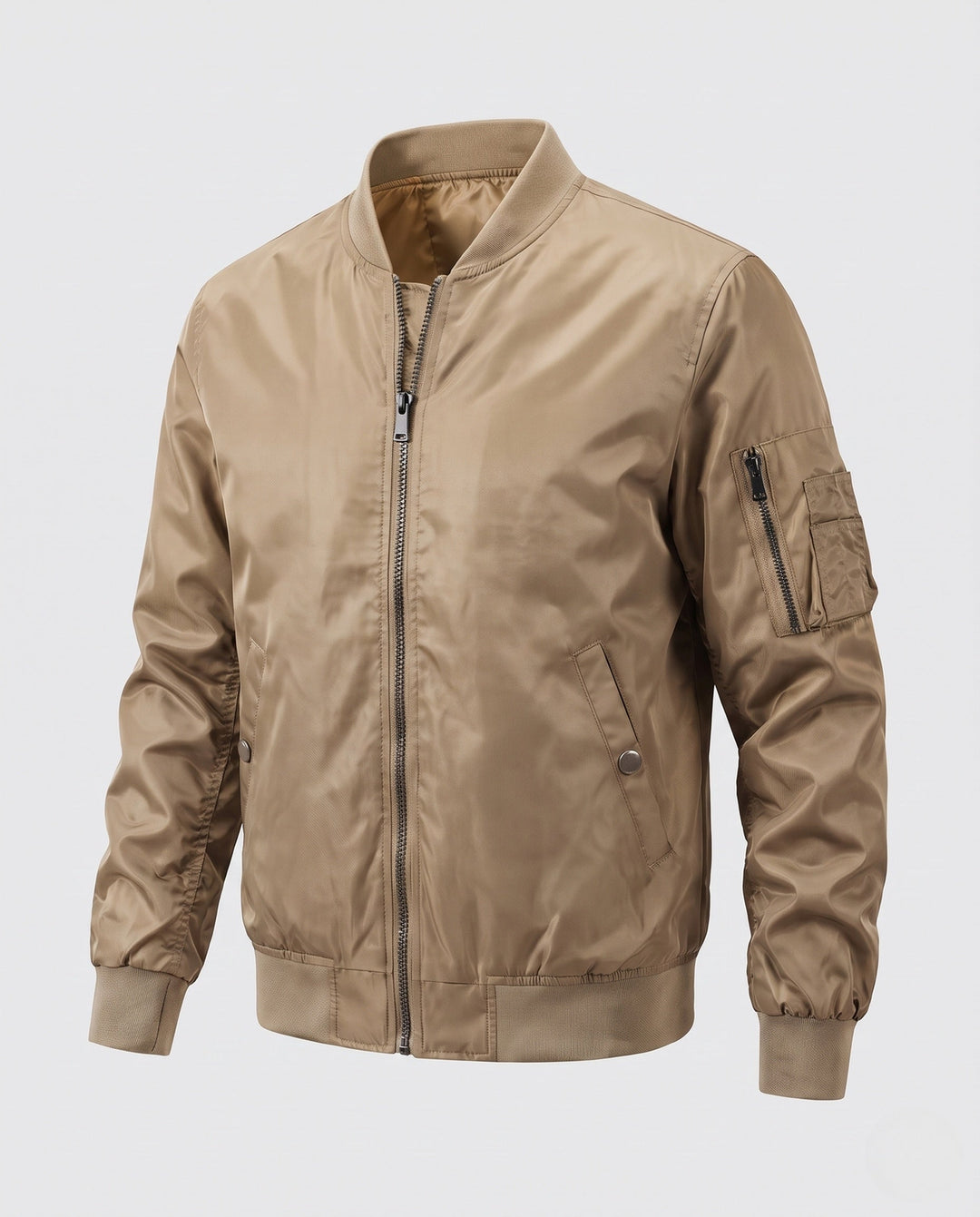 Herr lätt nylon Bomber med Funktion ärm Ficka och Contrasting Invändig Foder
