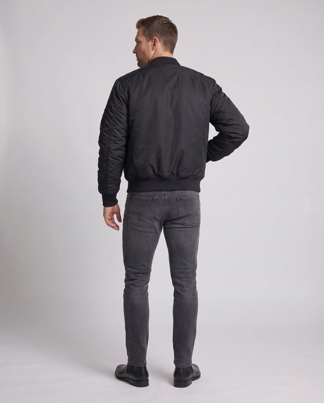 Herr urban Pilot Bomber i MA-Look med Funktion ärm Ficka och Contrasting innerfoder