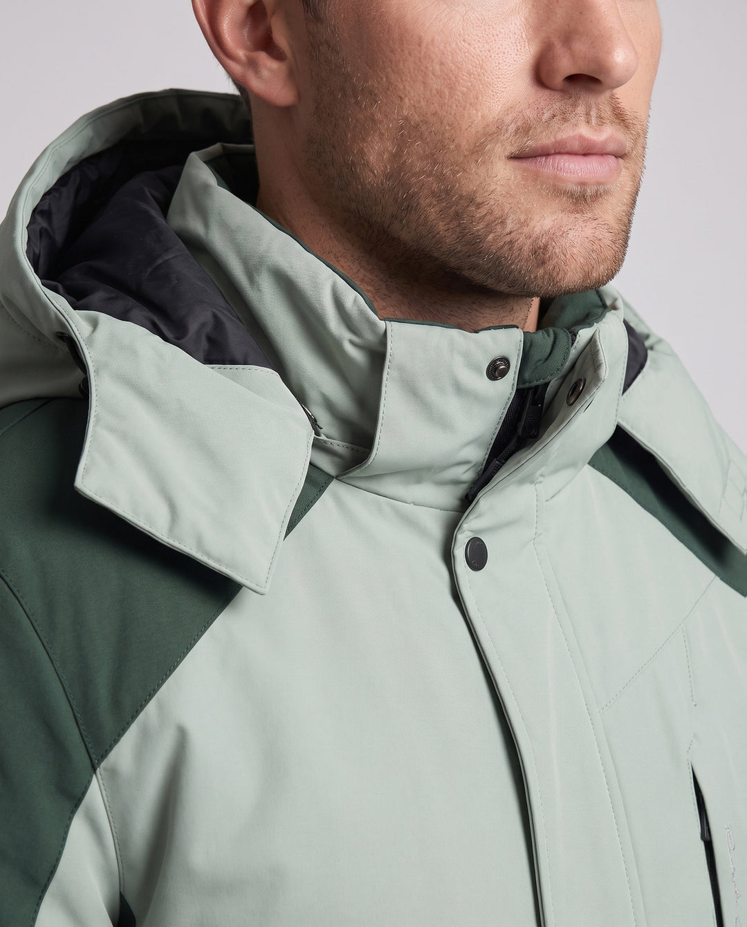 Herr vattenavvisande Värmande parka med Hög Krage, avtagbar huva, och softshell insatss