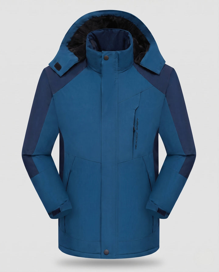 Herr vattenavvisande Värmande parka med Hög Krage, avtagbar huva, och softshell insatss