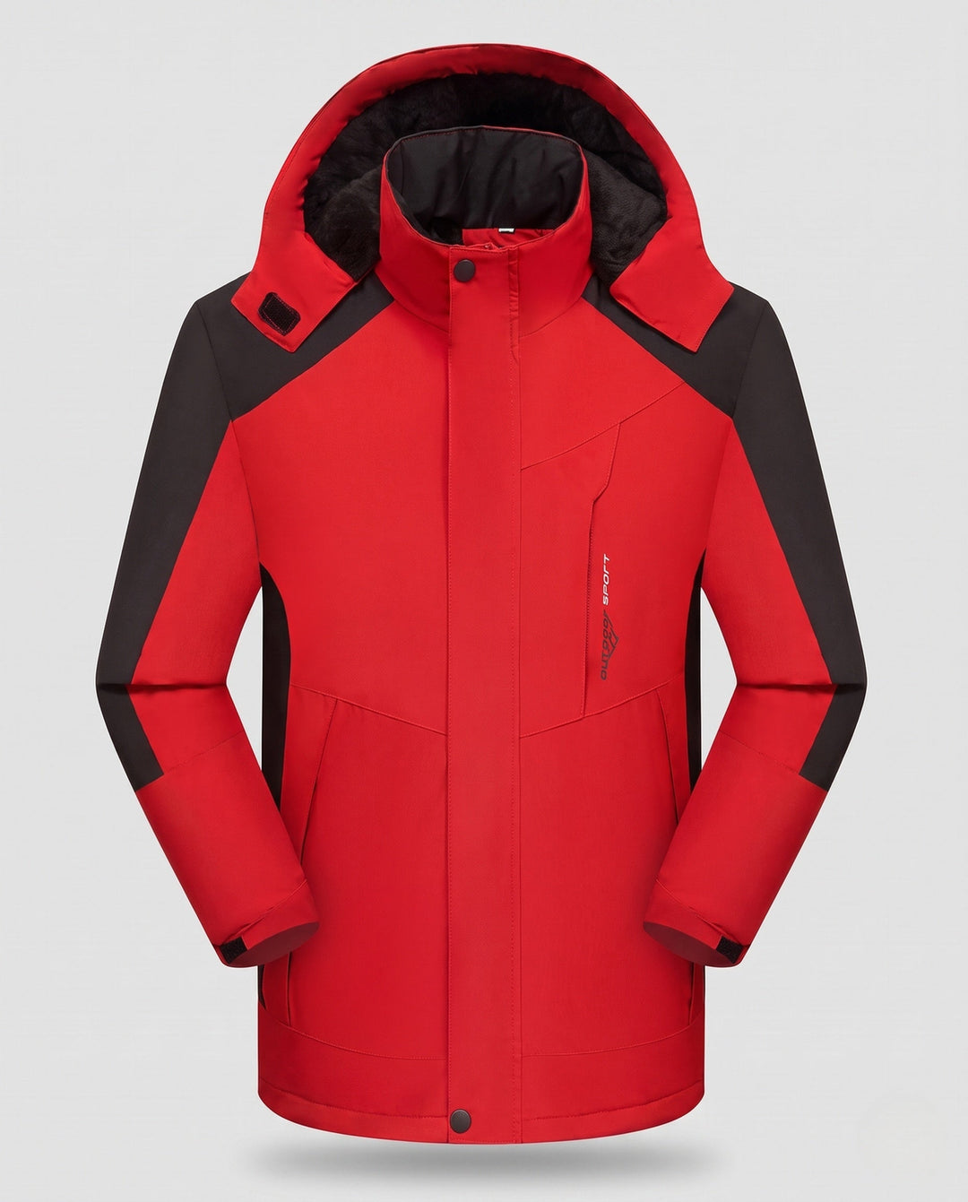 Herr vattenavvisande Värmande parka med Hög Krage, avtagbar huva, och softshell insatss
