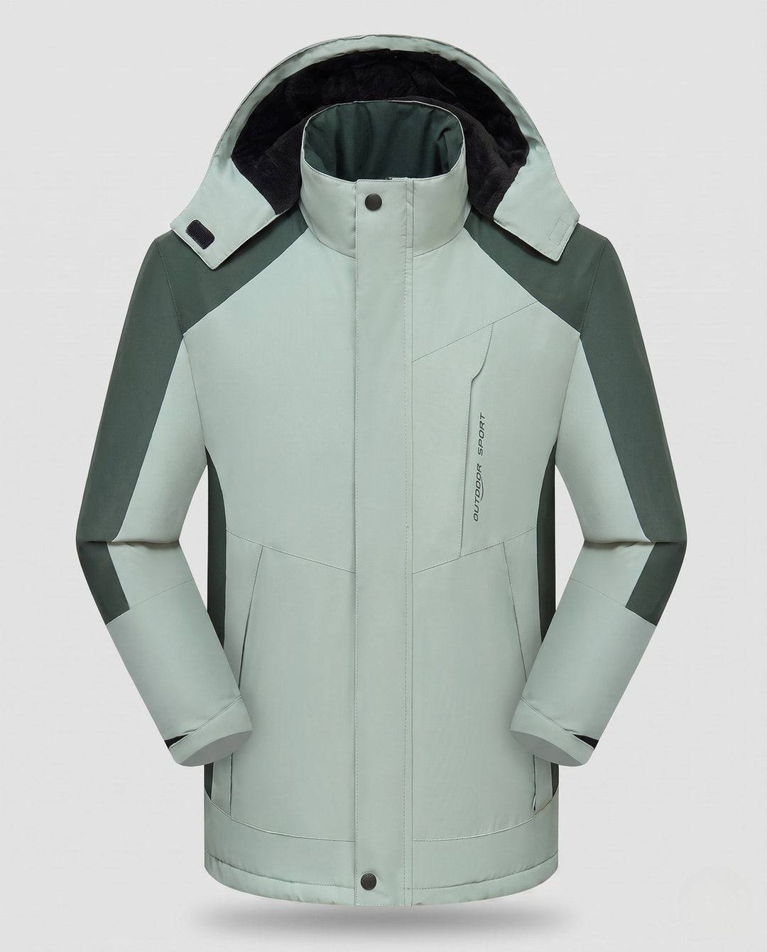 Herr vattenavvisande Värmande parka med Hög Krage, avtagbar huva, och softshell insatss