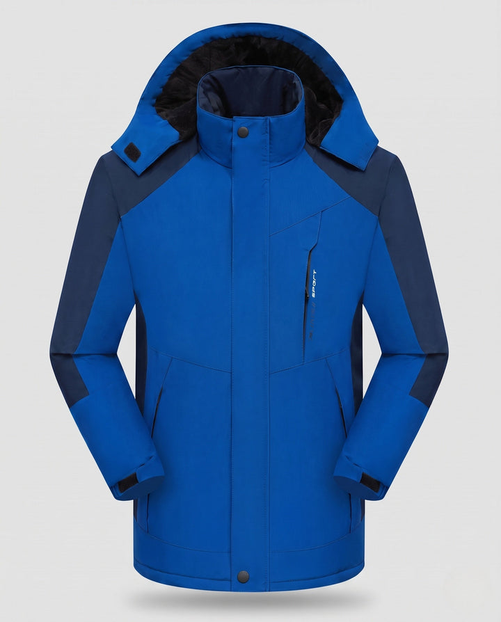 Herr vattenavvisande Värmande parka med Hög Krage, avtagbar huva, och softshell insatss