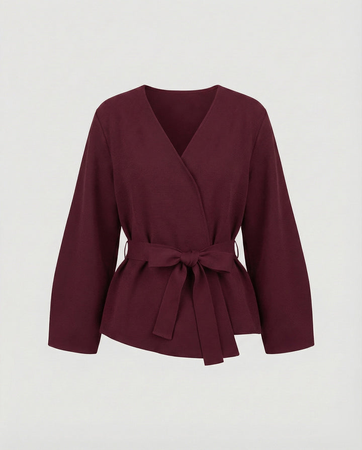 Dam wrapped kimono jacka med waistband