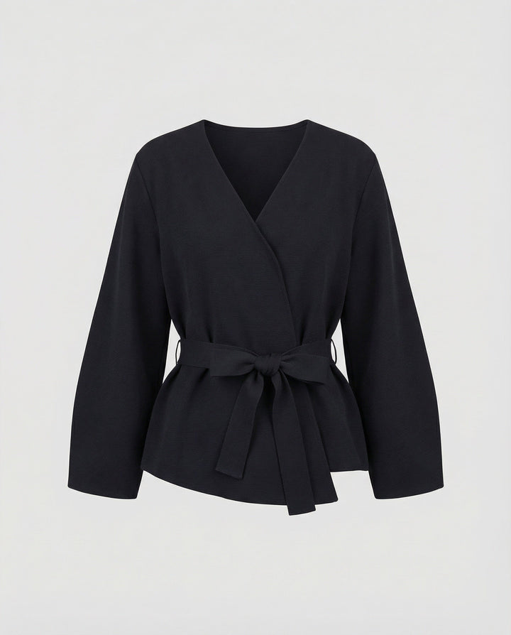 Dam wrapped kimono jacka med waistband