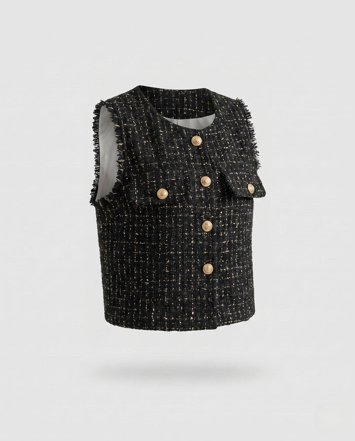 Dam modern quiltad väst