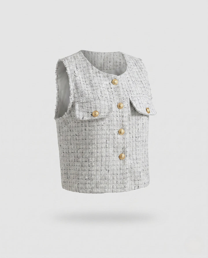 Dam modern quiltad väst