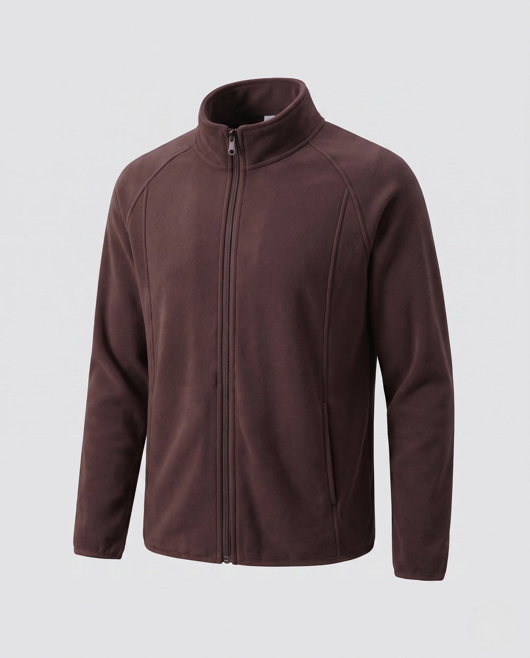 Herr fleece jacka med ståkrage och vind protection